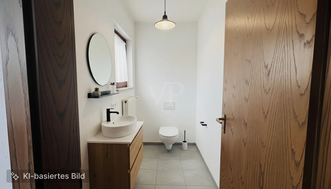Gestaltungsbeispiel Gäste WC KI basiert