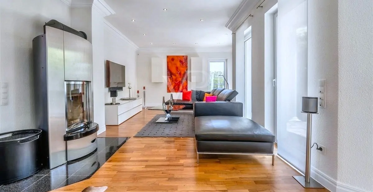 Wohnbereich mit Kamin