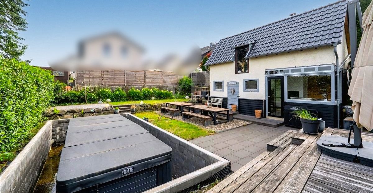 Außenbereich mit Swim Spa