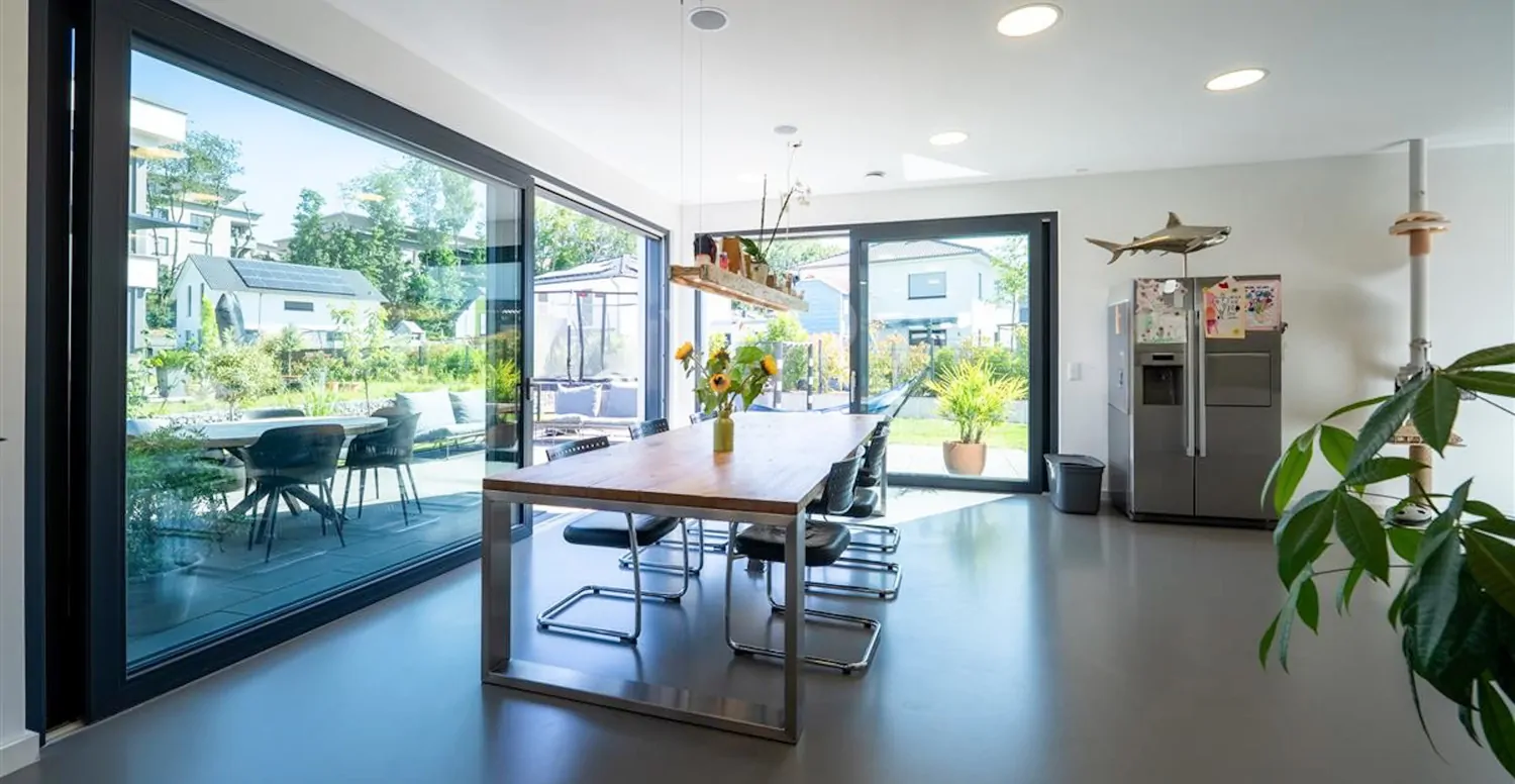 Essbereich im Glaserker