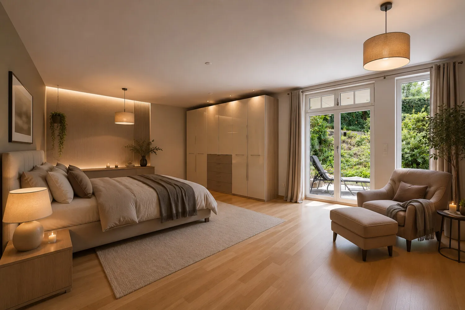 Ihr zu Hause im Grünen: stilvolle Gartenwohnung mit Kamin und Wassernähe