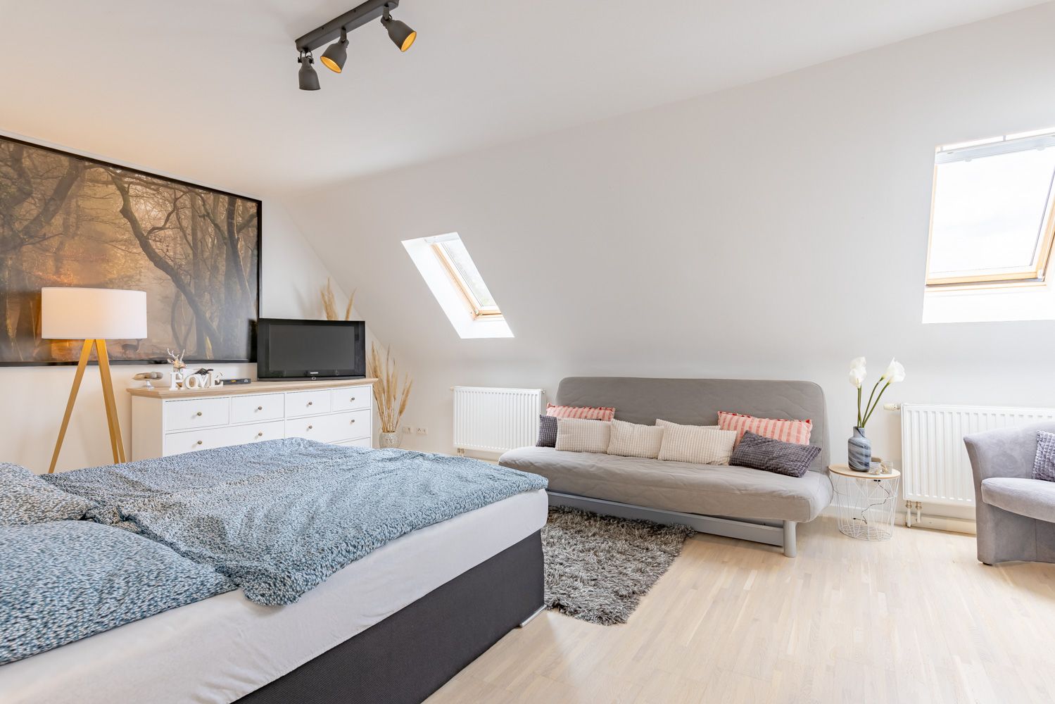 Ferienwohnung Wohn und Schlafzimmer