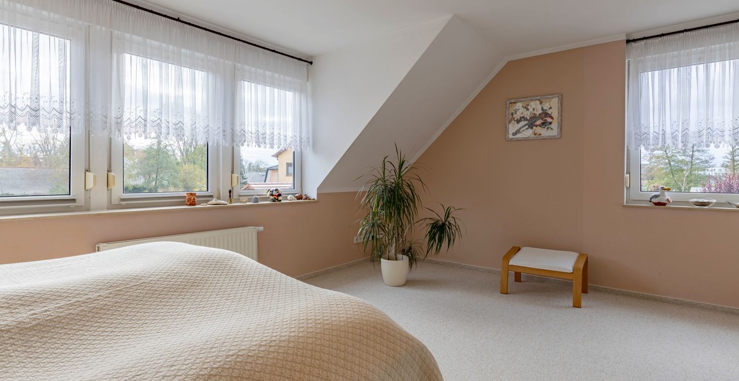 Schlafzimmer im Dachgeschoß