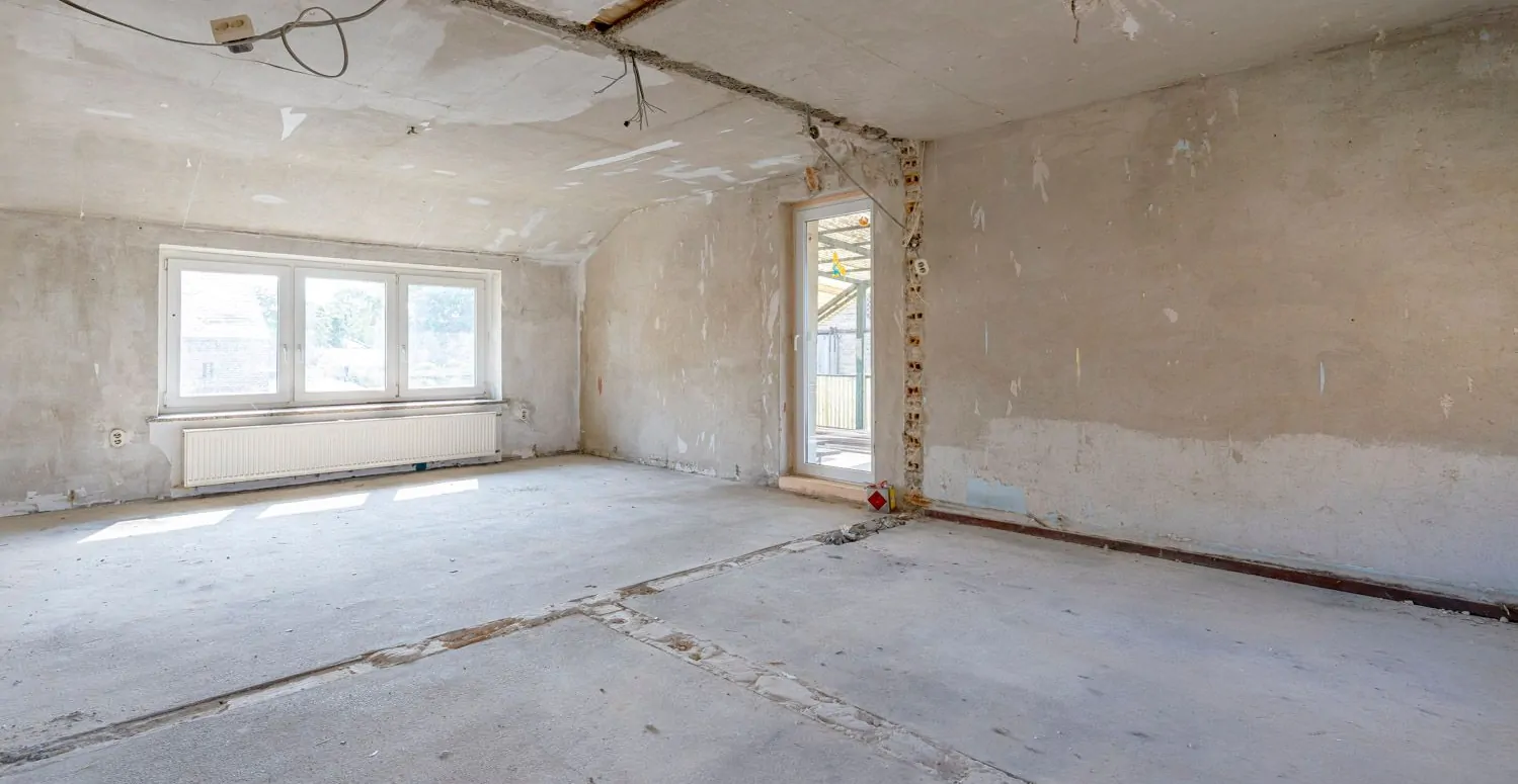 es sollte ein großes Wohnzimmer entstehen