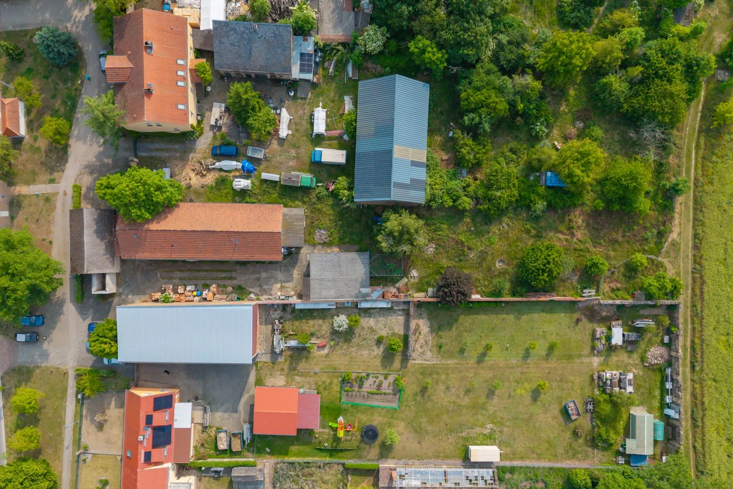 Haus und Garten von oben