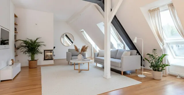 Virtuelles Homestaging Wohnzimmer DG