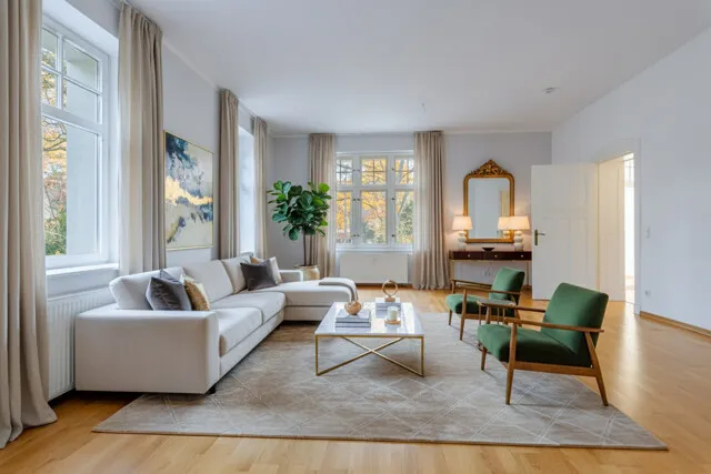 Virtuelles Homestaging Wohnzimmer EG