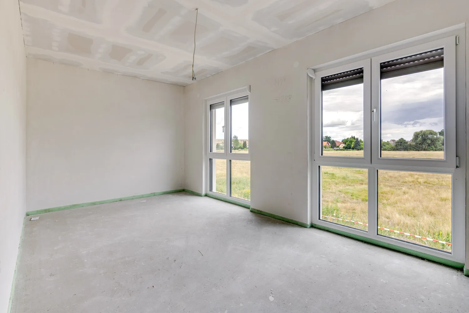 Panoramablick im Schlafzimmer