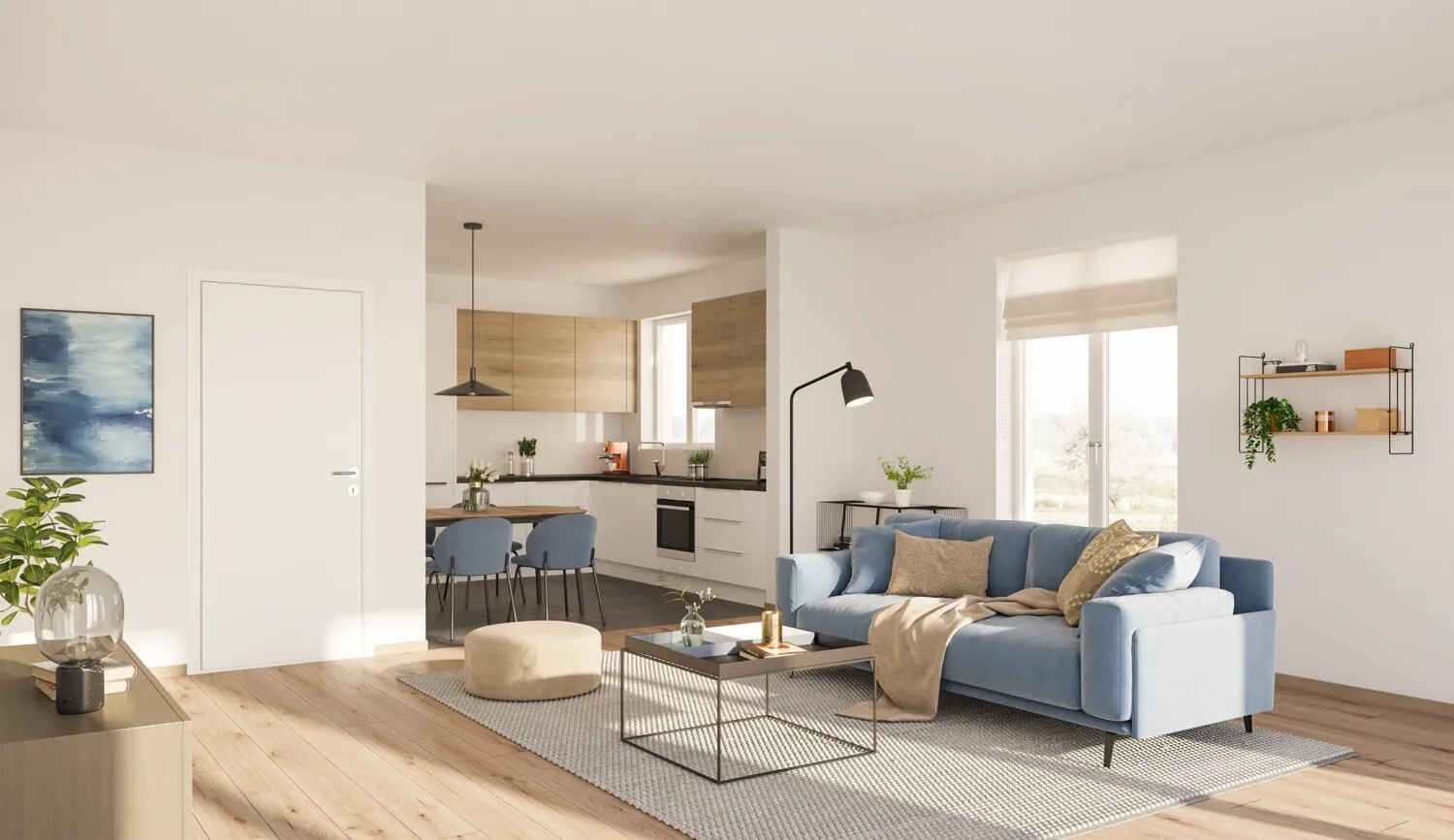 Visualisiertes Wohnzimmer