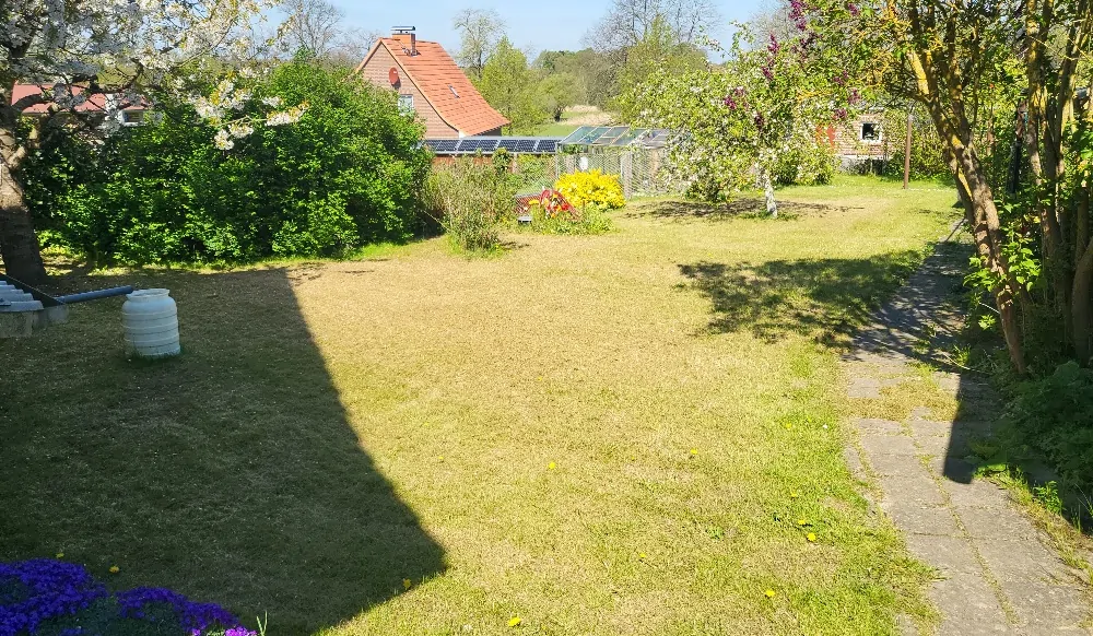 Blick auf das Grundstück