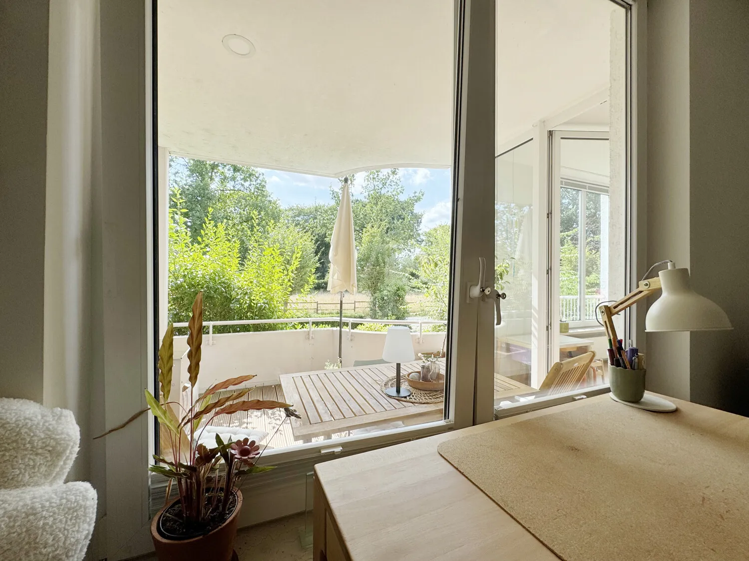 Blick auf den Balkon