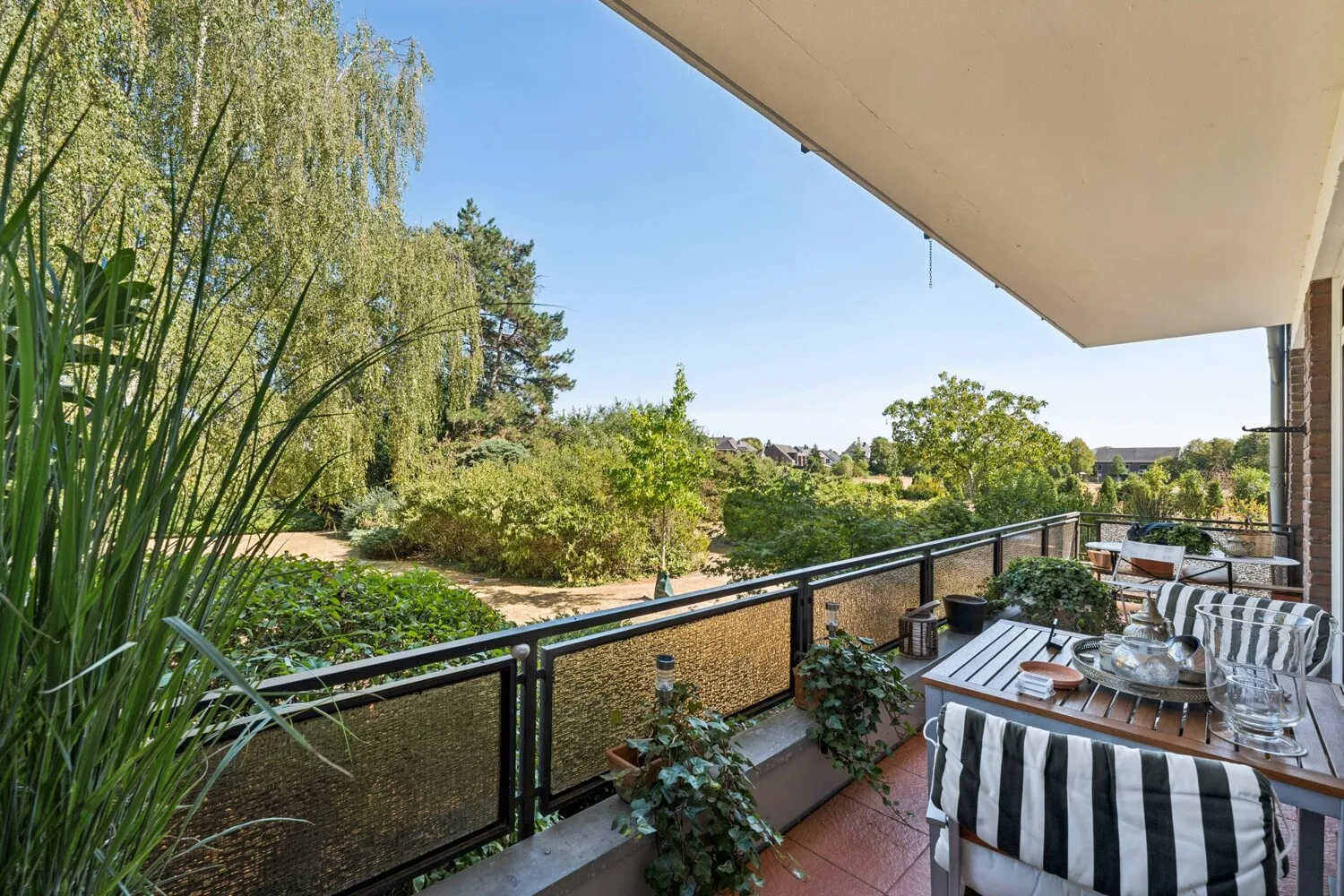 Balkon mit Garten