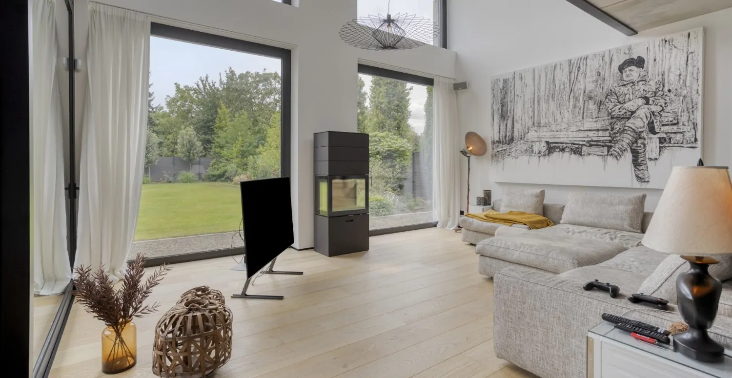 Wohnen mit Kamin und Ausblick