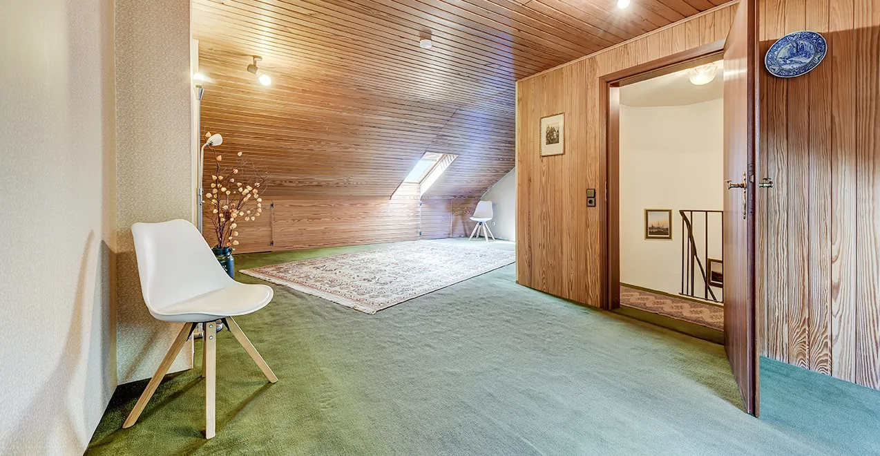 Der wohnlich ausgebaute Spitzboden