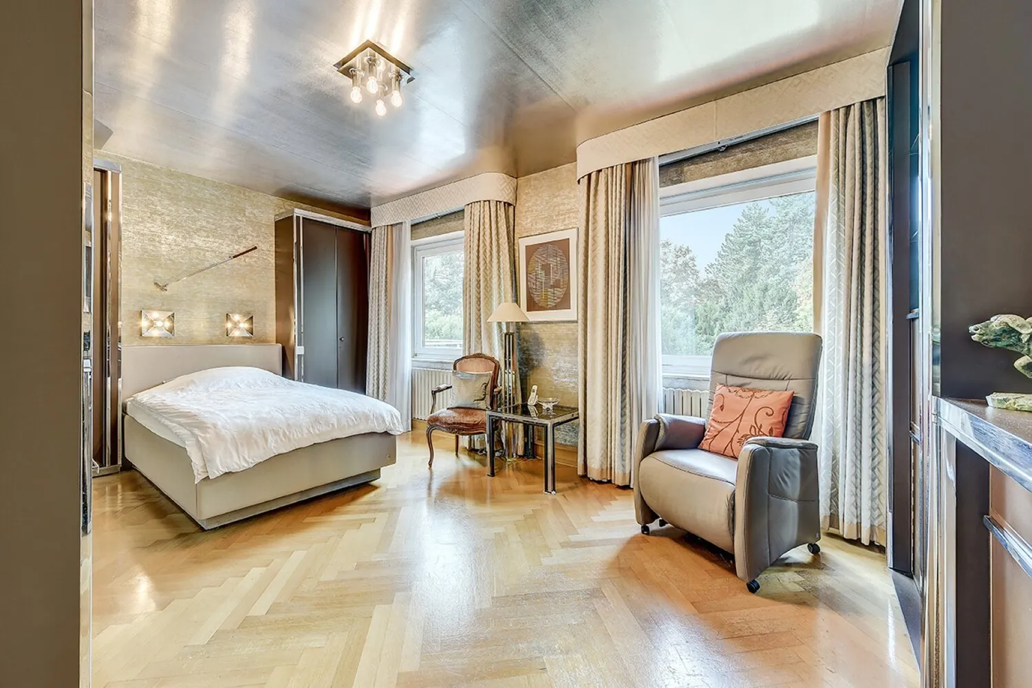 Eines der Schlafzimmer im Obergeschoss