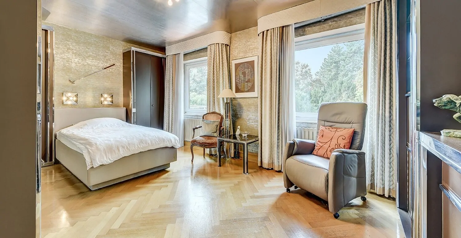 Eines der Schlafzimmer im Obergeschoss