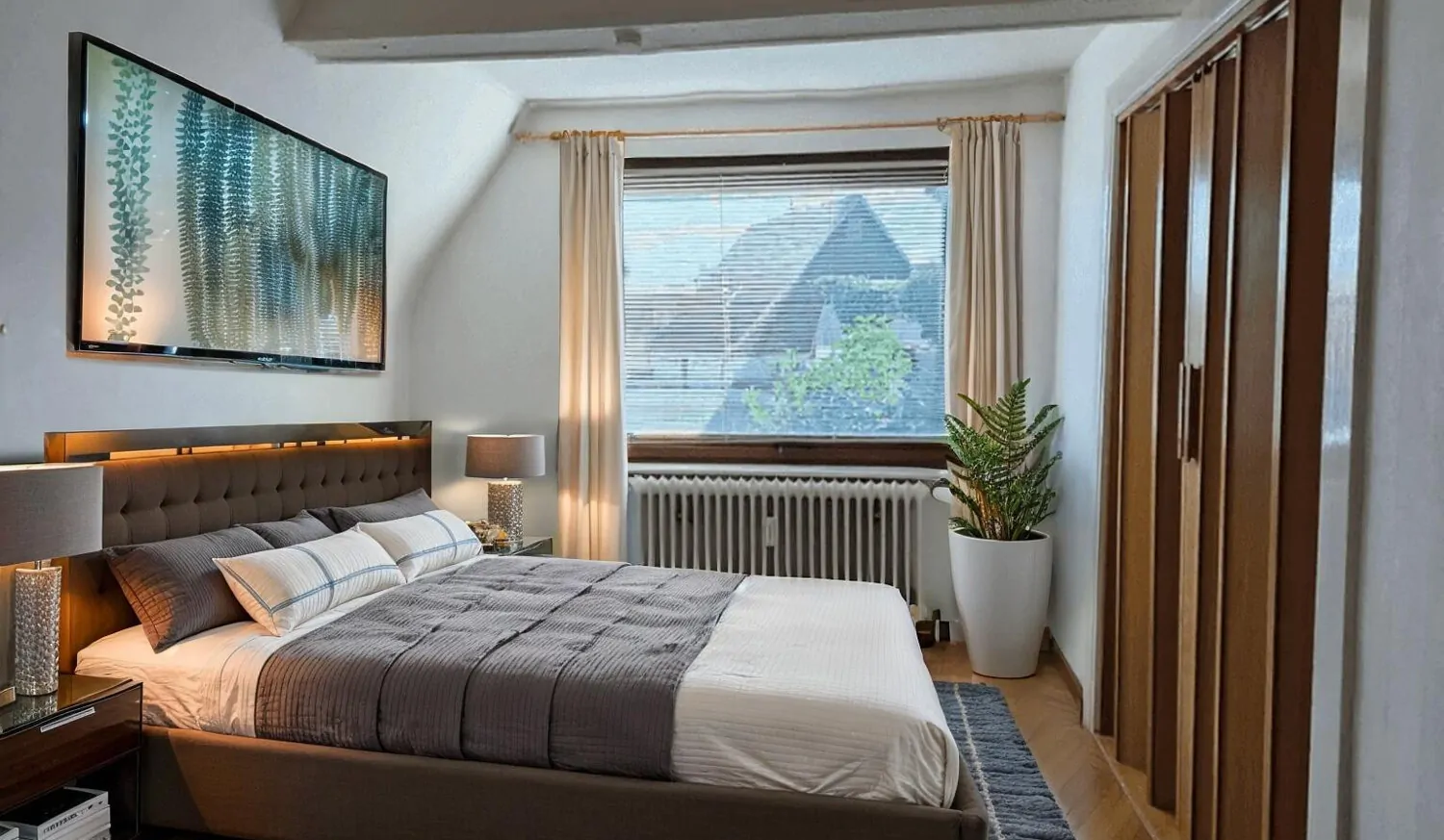 Schlafzimmer - möbliert durch KI