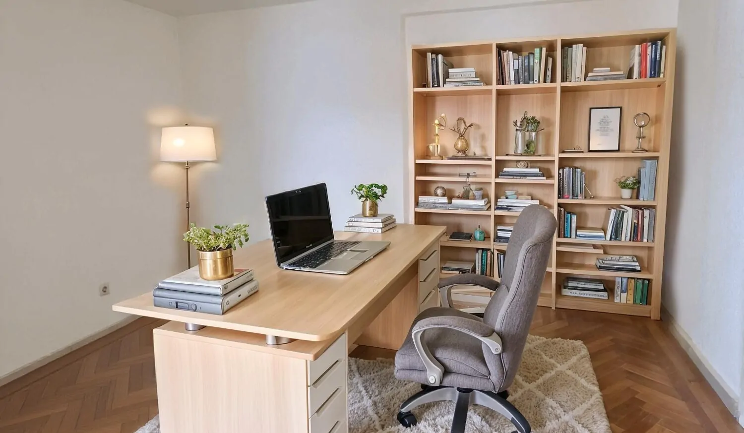 Arbeitszimmer - möbliert durch KI