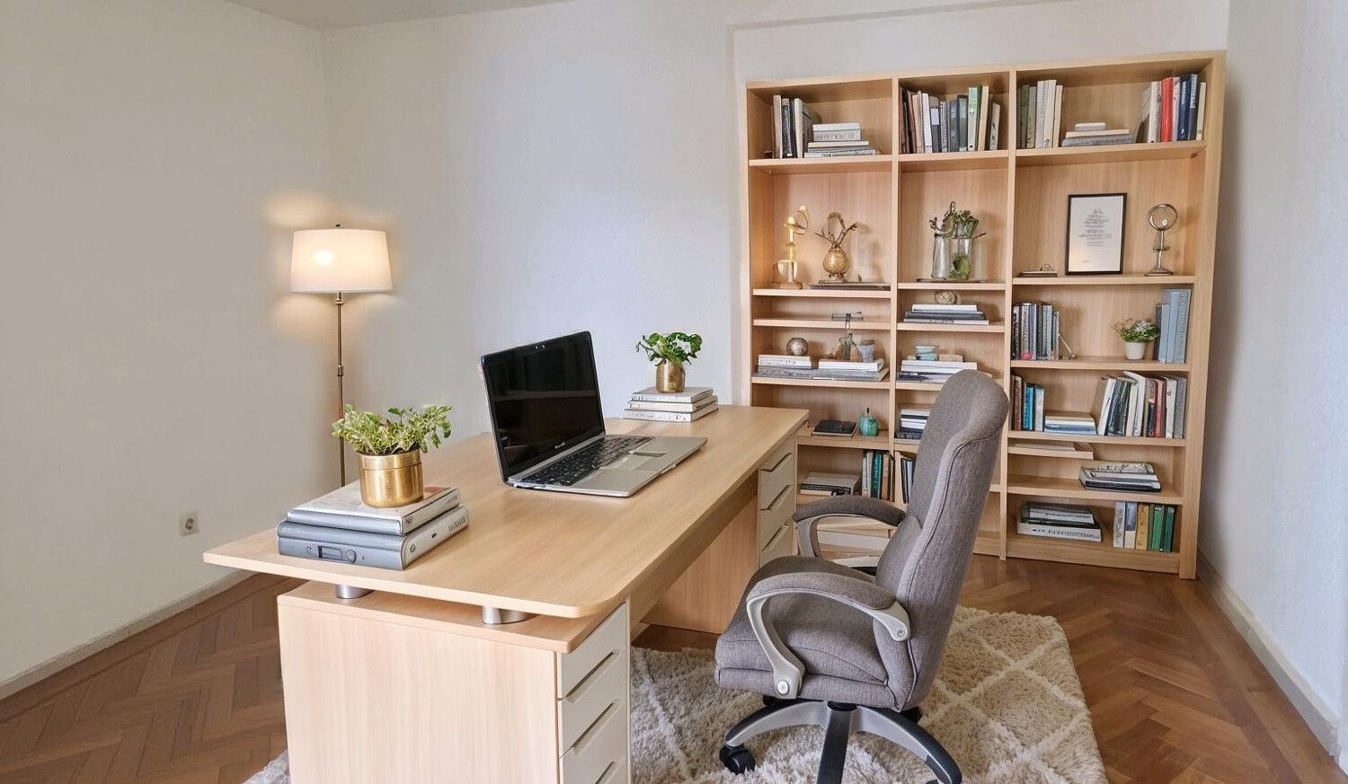 Arbeitszimmer - möbliert durch KI