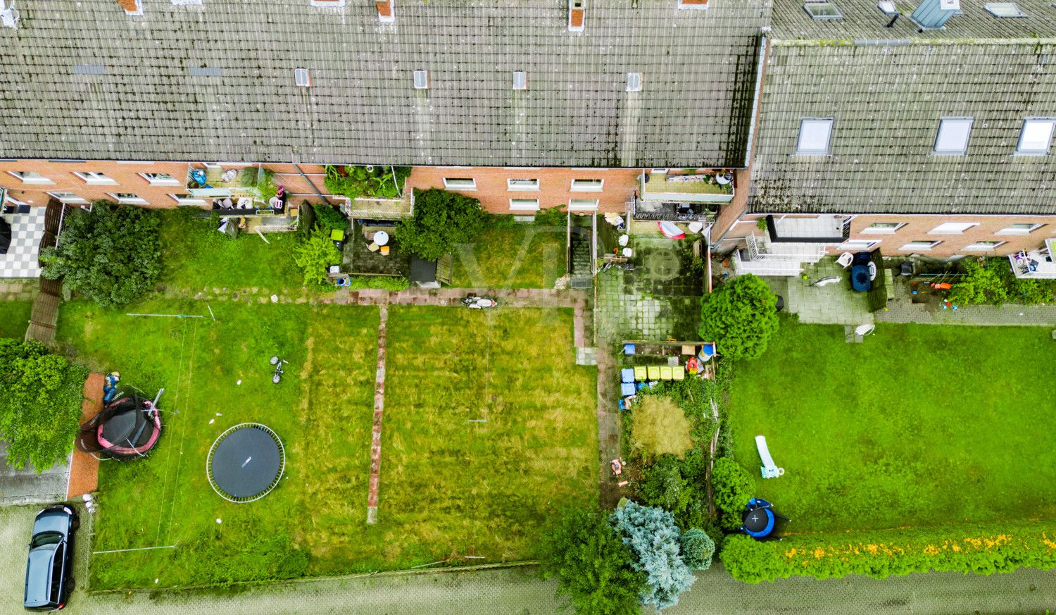 Luftbildaufnahme Draufsicht / Gartenbereich