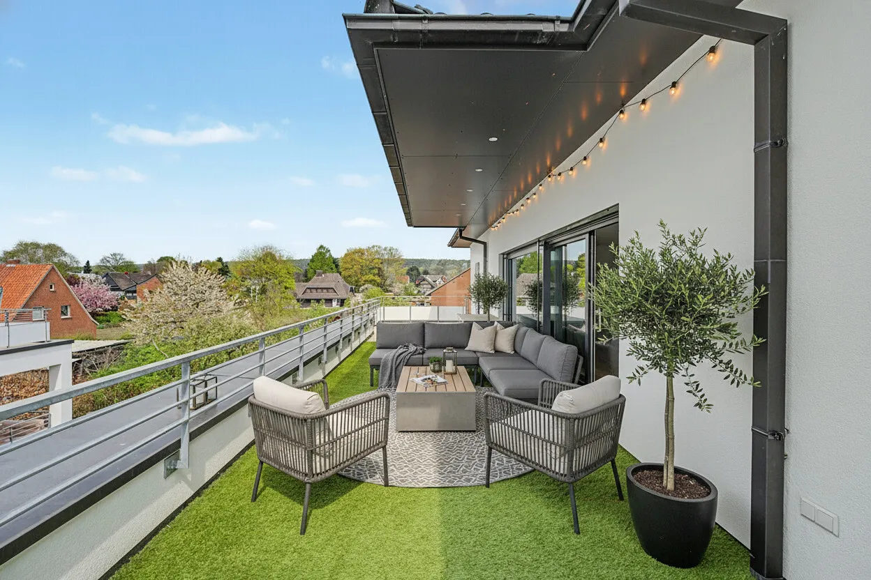 Dachterrasse KI-Staging
