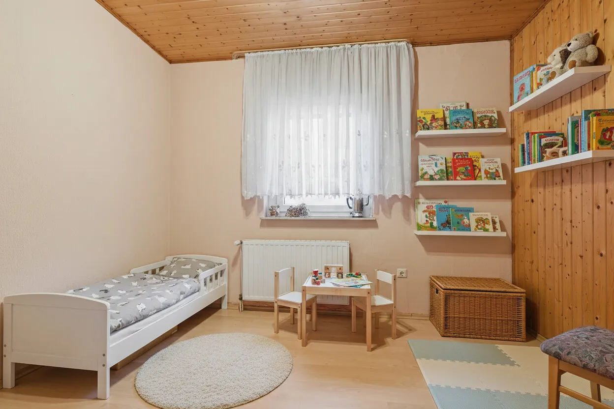Schlafzimmer II_KI möbiliert