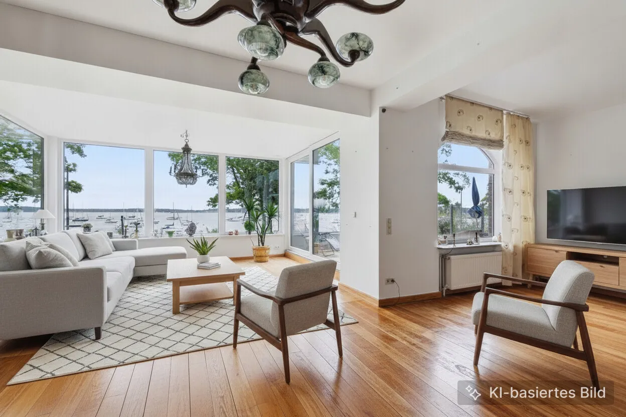 Wohnzimmer mit Veranda