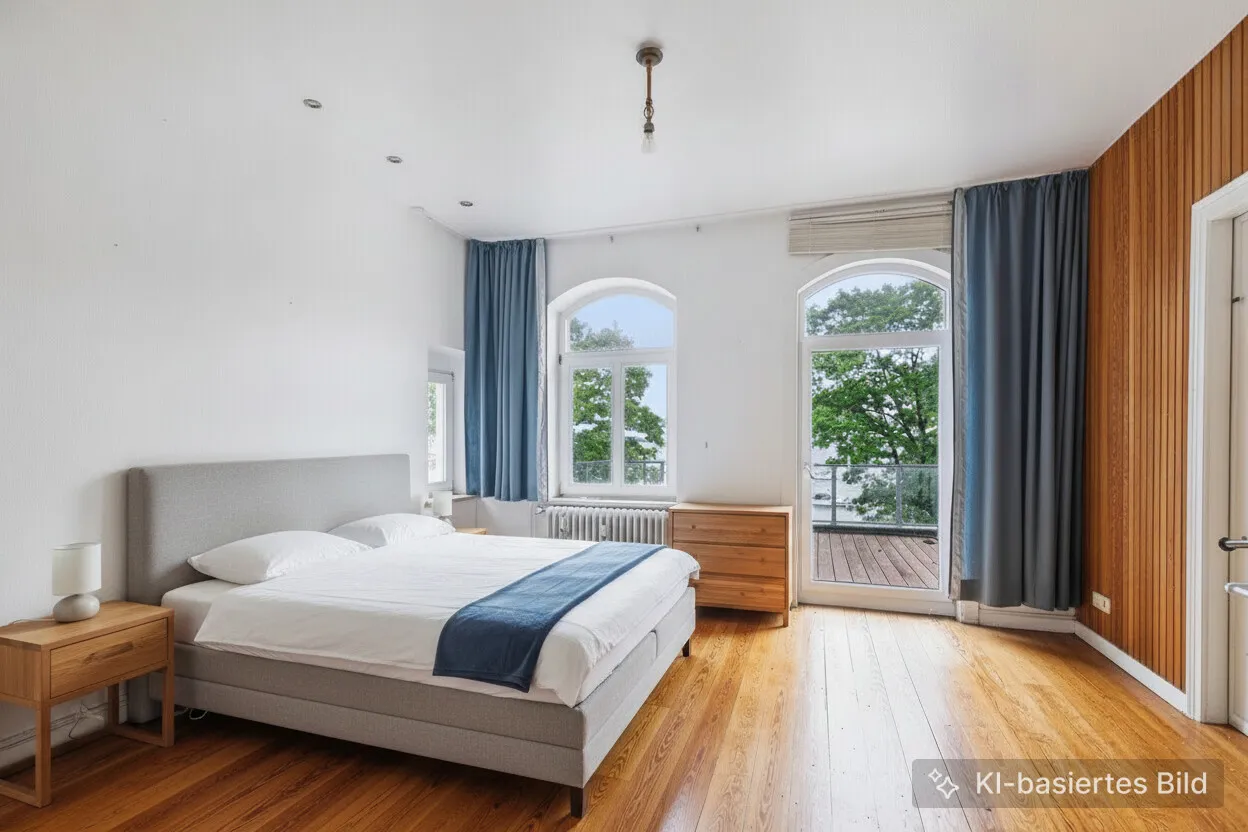 Schlafzimmer I mit Zugang zum Balkon