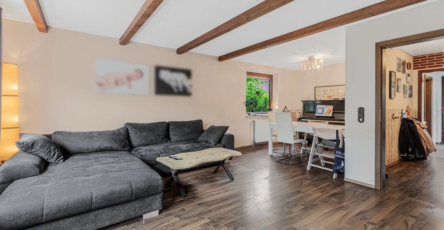 Wohnzimmer mit Essecke Erdgeschoss