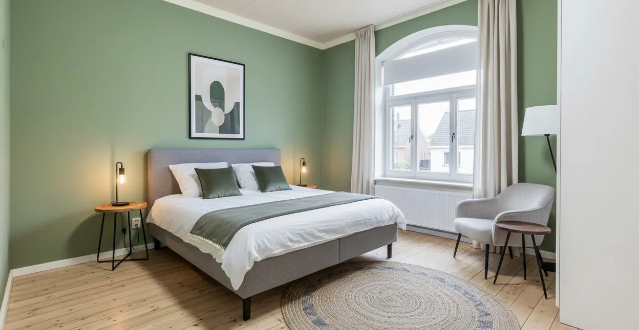 Schlafzimmer EG - Möblierungsidee (KI)