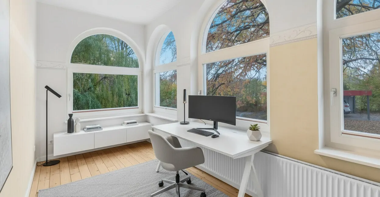 Lesezimmer EG - Möblierungsidee (KI)