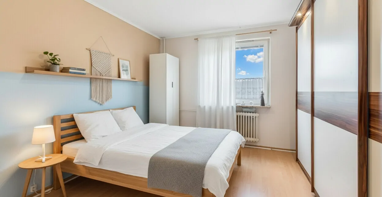 Schlafzimmer (Möblierungsvorschlag - KI)