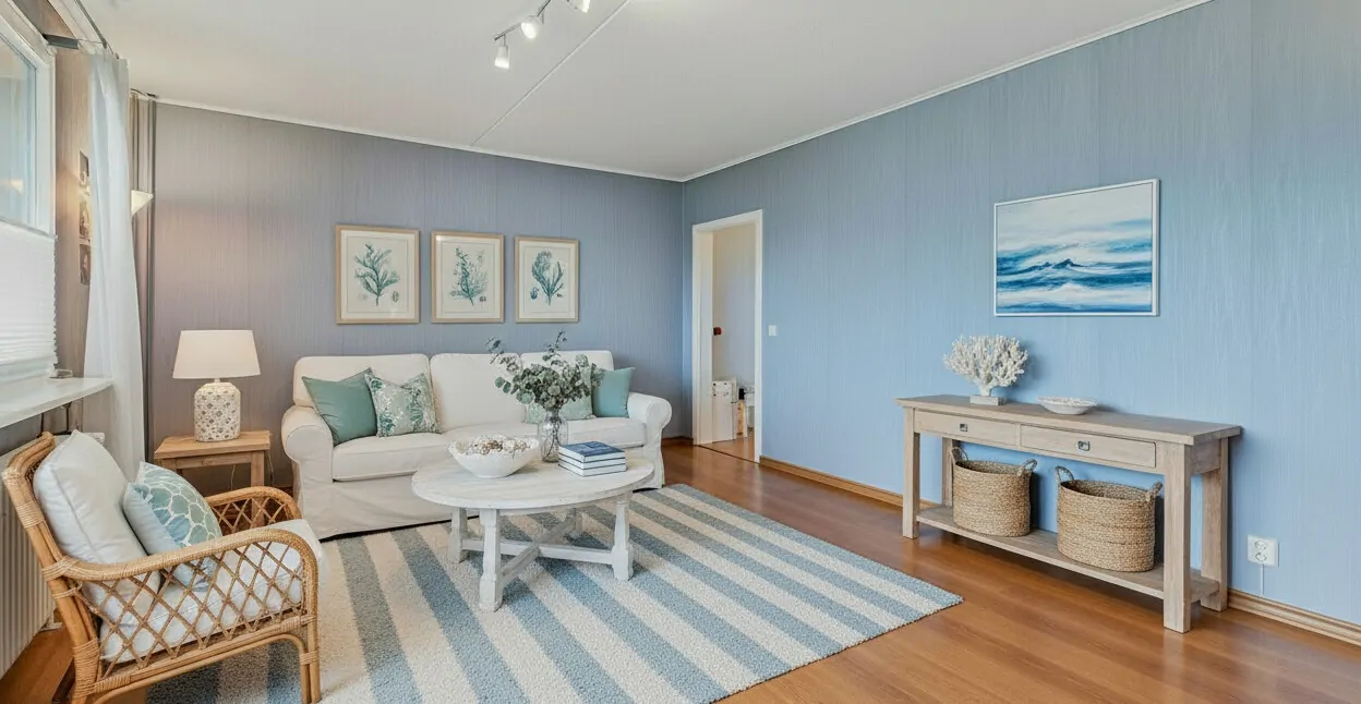 Wohnzimmer Ansicht III (Möblierungsvorschlag - KI)