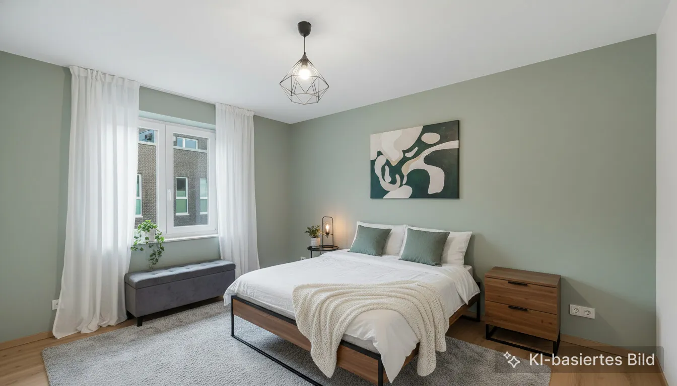 Schlafzimmer Einrichtungsvorschlag (KI)