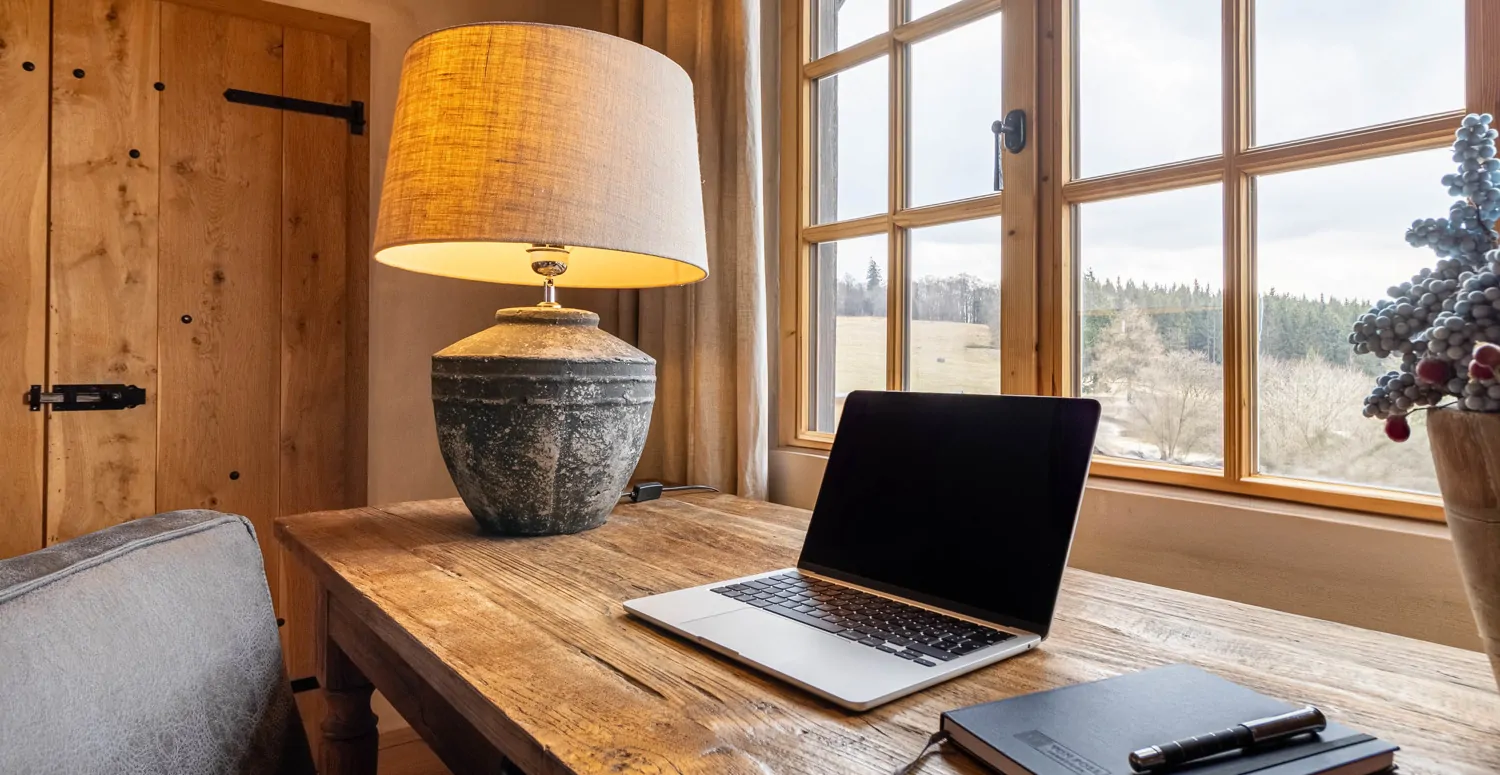 Schreibtisch im Schlafzimmer, Dachgeschoss
