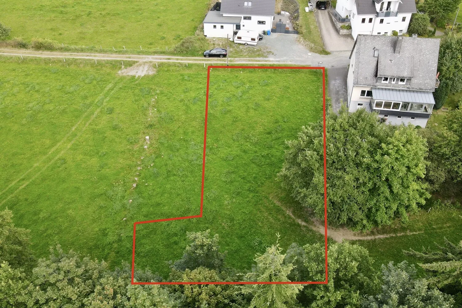 Schematische Darstellung der Grenzverlaufs