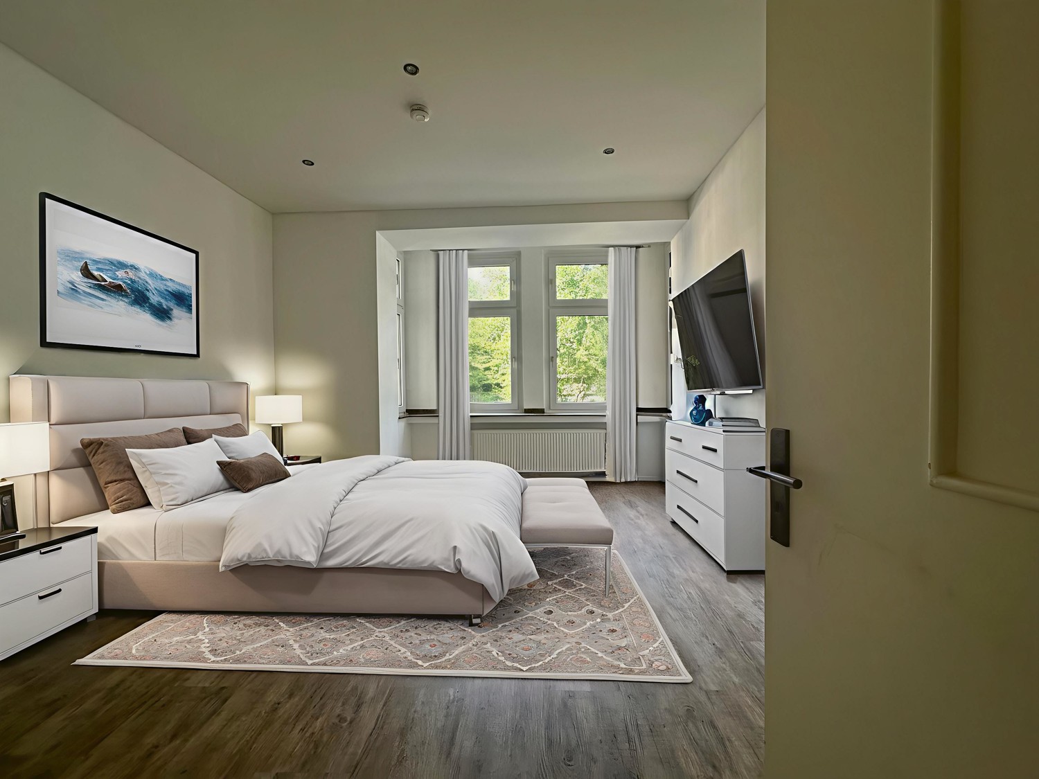 Schlafzimmer möbliert