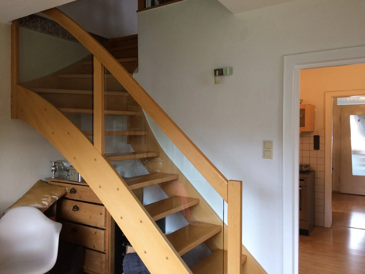 Treppe zum ausgebauten Spitzboden