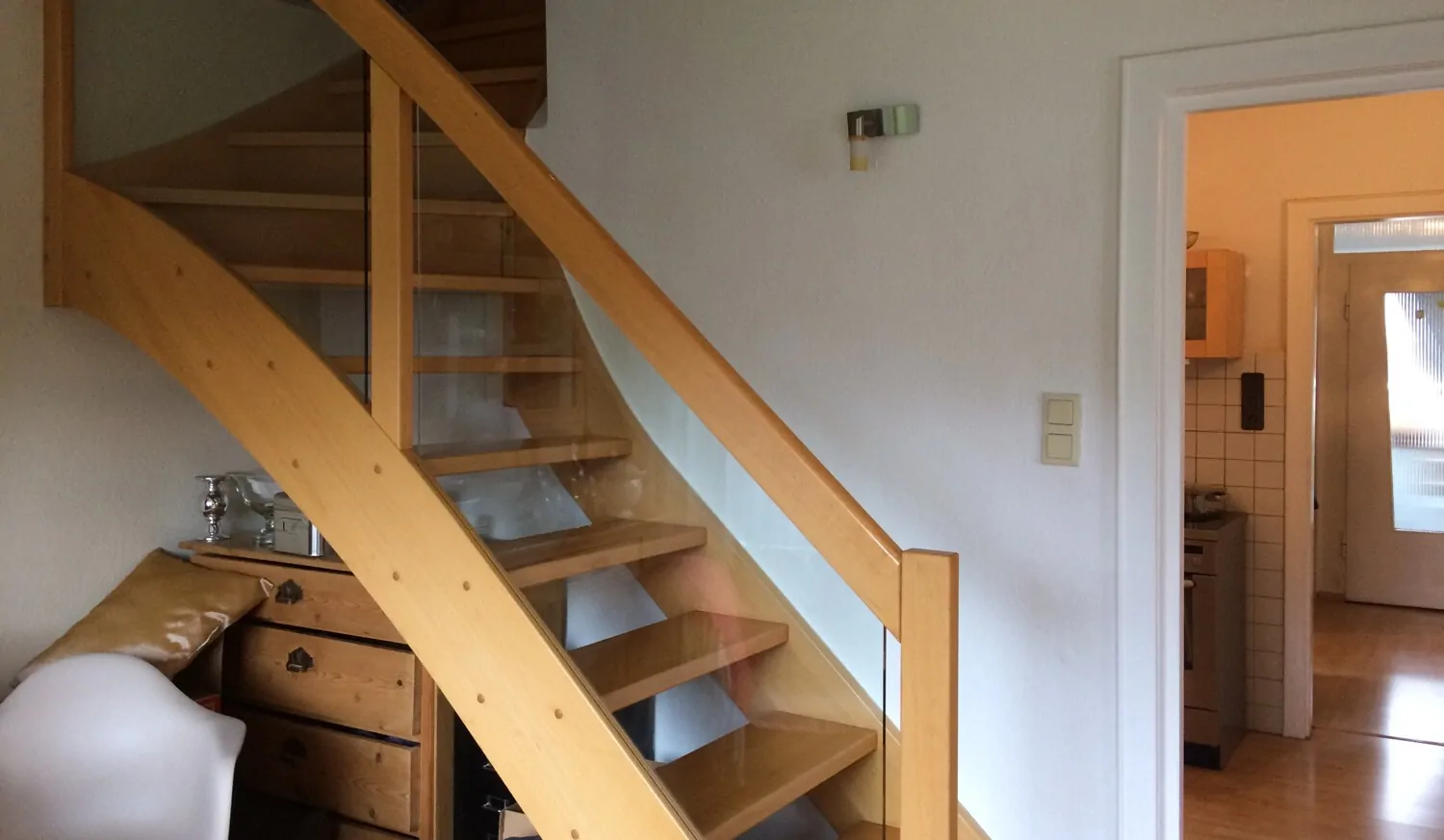 Treppe zum ausgebauten Spitzboden