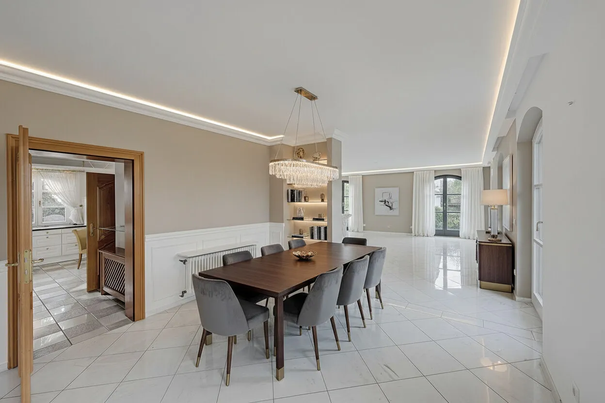 Essbereich mit Zugang zur Küche