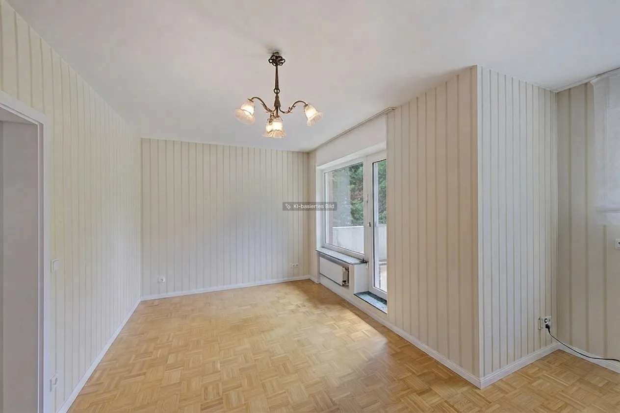 Arbeitszimmer mit Balkonausgang