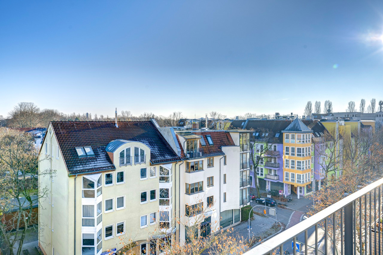 Blick von  der Dachterrasse