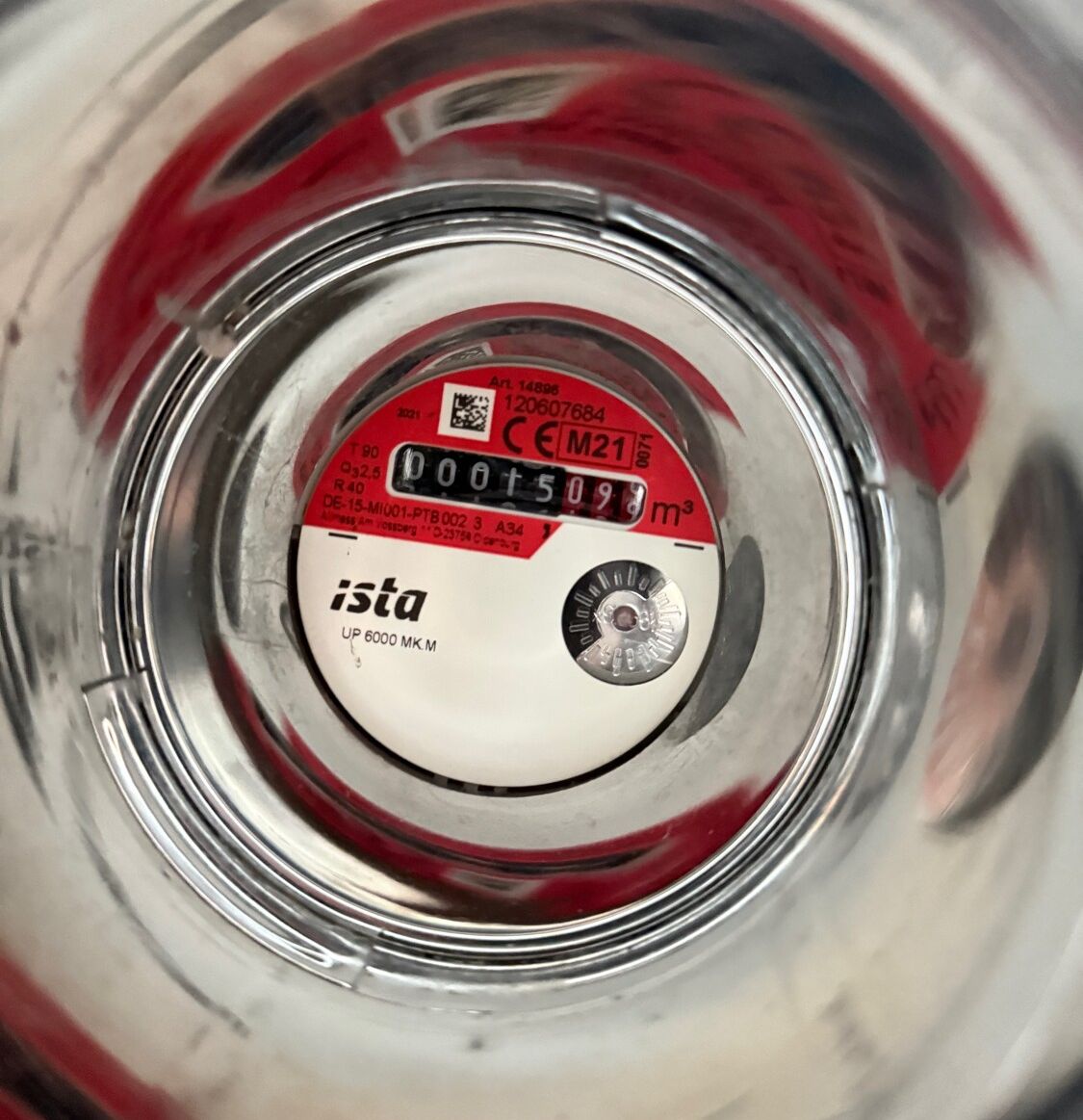Warmwasserzähler Nummer 24 071 080