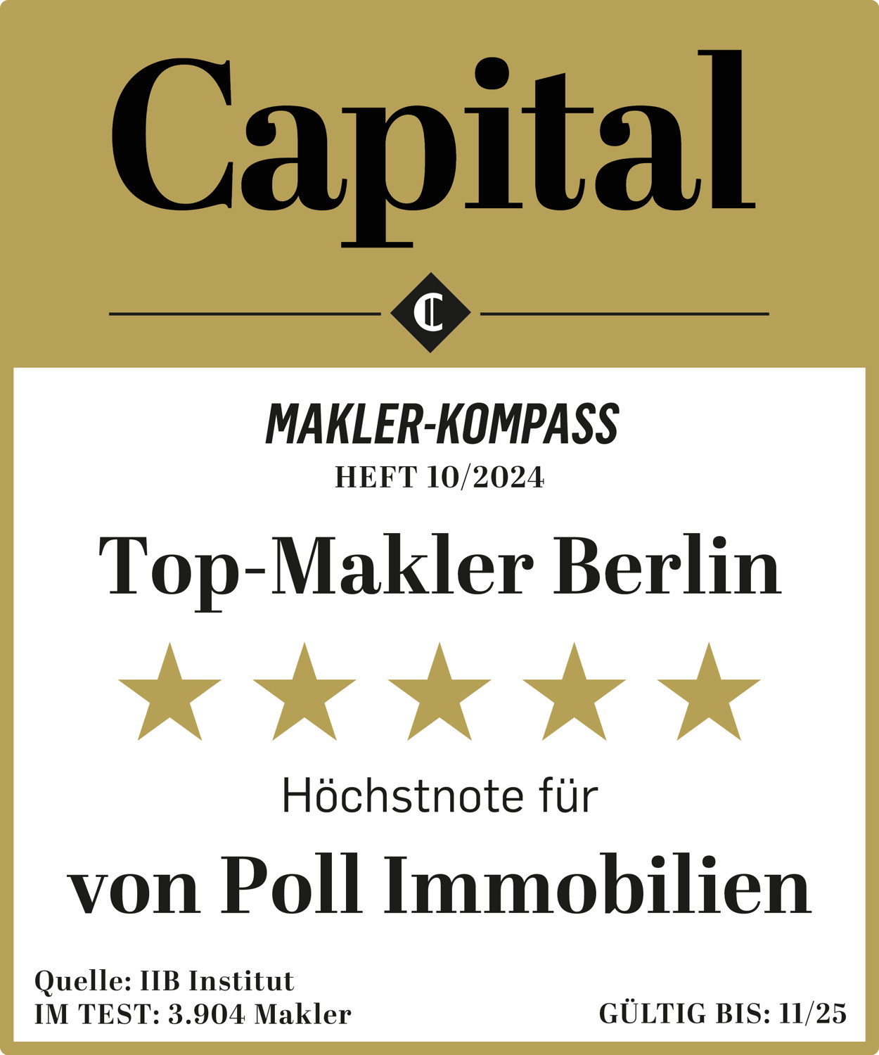 von Poll Immobilien Berlin Capital Top Makler 5-Sterne