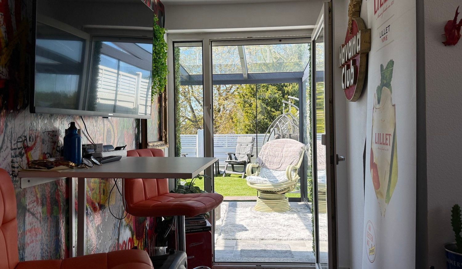 Blick auf die Dachterrasse