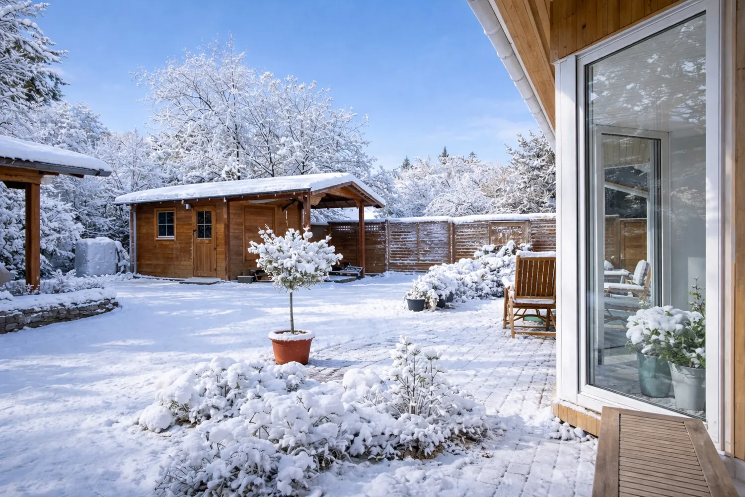 Garten Winteransicht