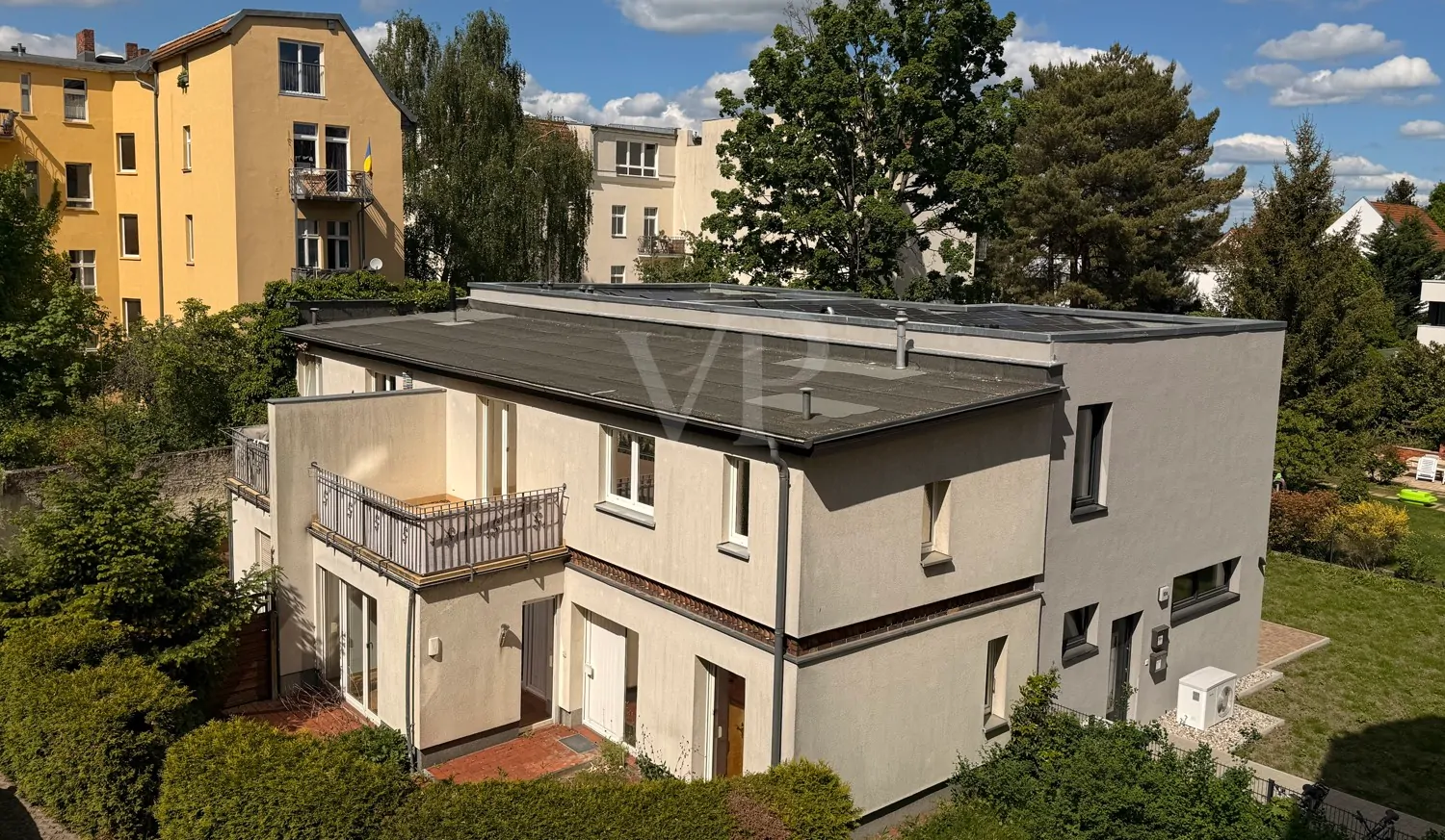 Das Haus aus der Vogelperspektive