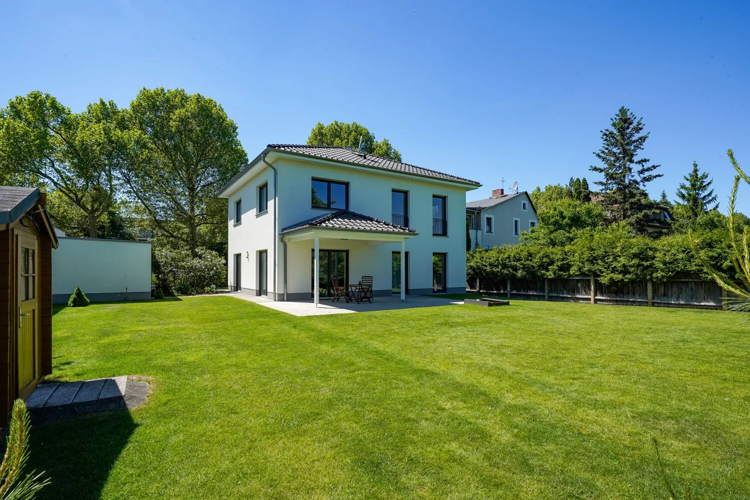 Gartenblick aufs Haus