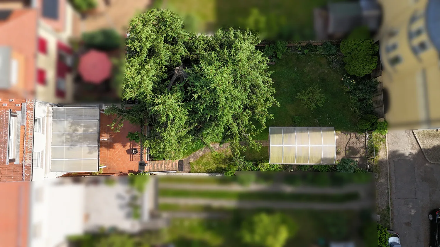 Das Grundstück von oben