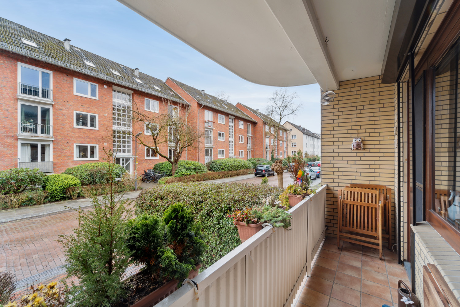 Balkon vom Wohnzimmer aus